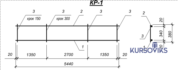 М456, Рис. 2.10 - Креслення плоского каркасу КР-1