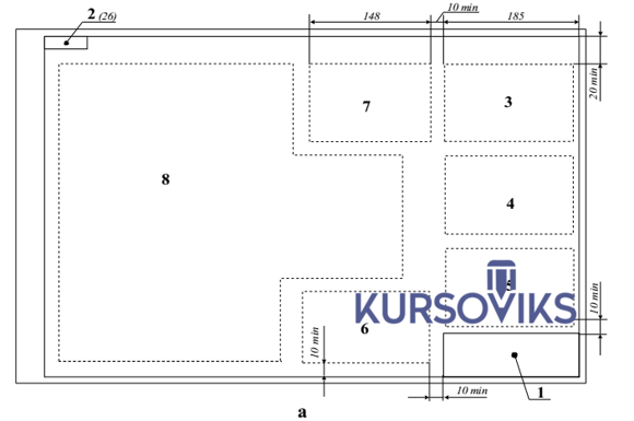 М596, ДОДАТОК 2. Рекомендоване розташування складових частин креслення апарату